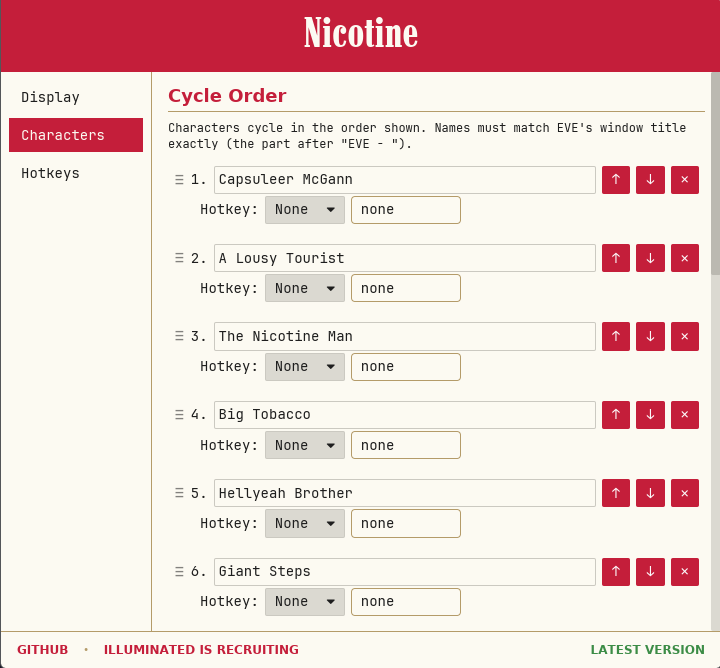 The old Nicotine UI